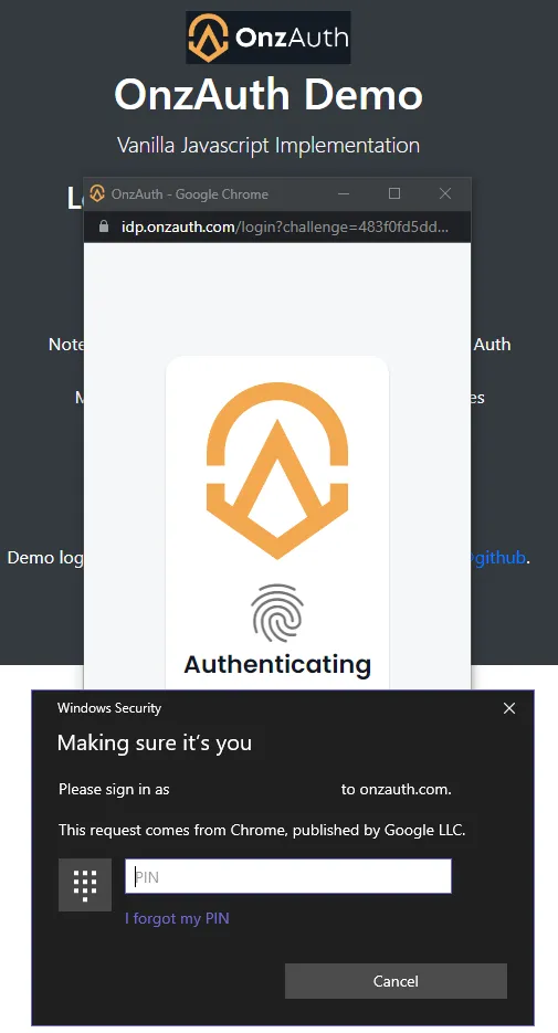 BiometricLogin In OnzAuth