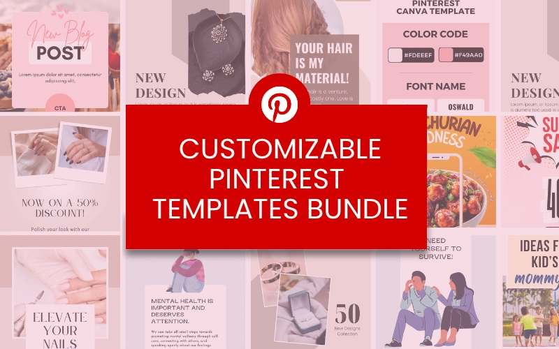 Customizable Pinterest Templates Bundle Feature Image
