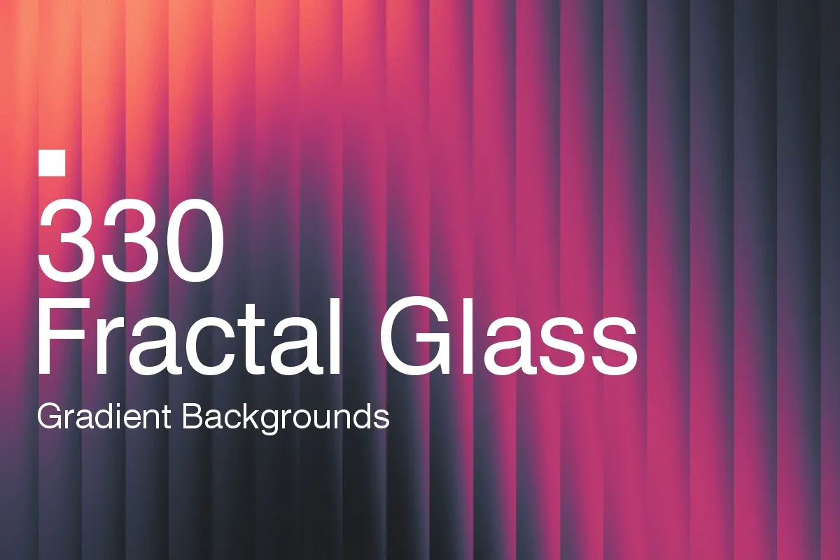 Title image: 330 Fractal Glass Gradient Backgrounds.