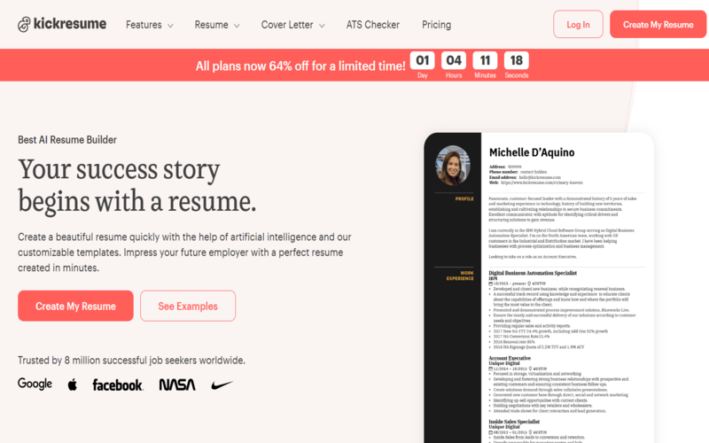 Kickresume Feature Image, Best Resume Builders