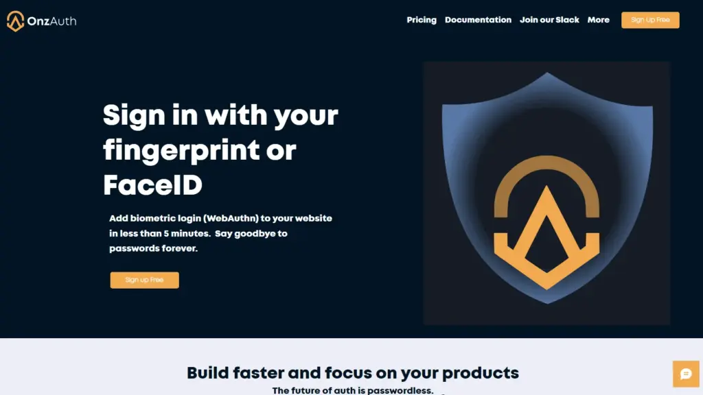 OnzAuth Landing Page