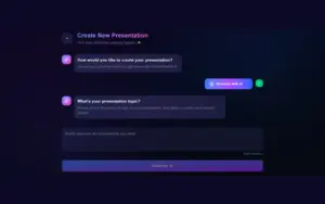AI presentation generating feature in PowerPresent