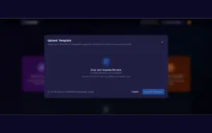 Template uploading feature in PowerPresentAI to generate presentations