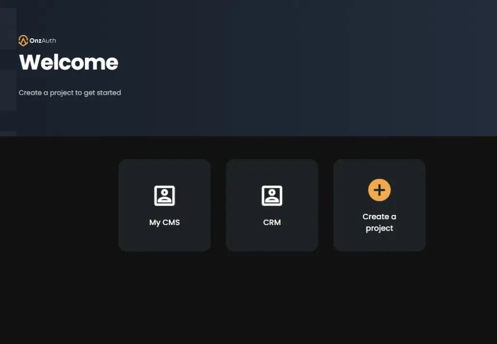 Projects In OnzAuth