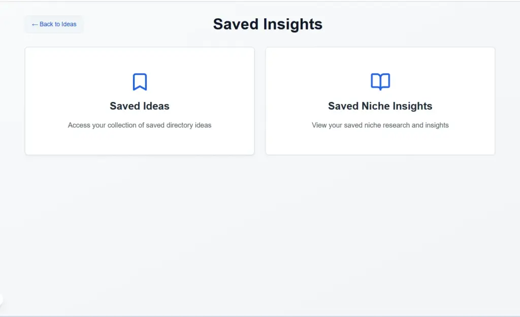 Saved Insights Screen