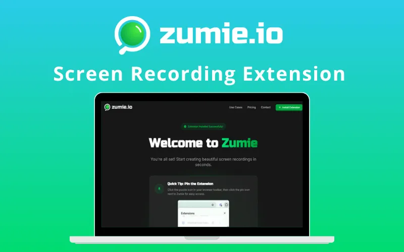 Zumie Screen Recording Extension Feature Image