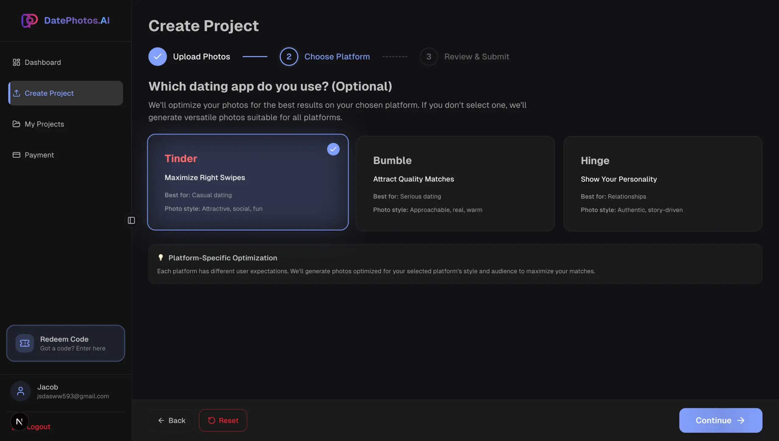 create-project-step-2