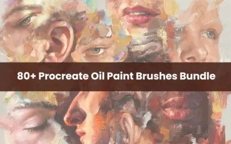 80+ Procreate Oil Paint Brushes Bundle Feature Image