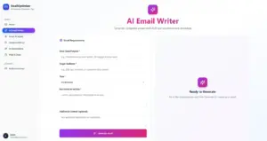AI Email Writer Screen