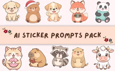 AI Sticker Prompts Pack Feature Image