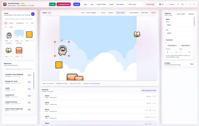 ArcadeOn Engine Scene