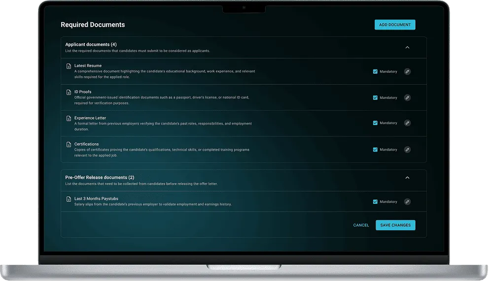 automated document collection compliance