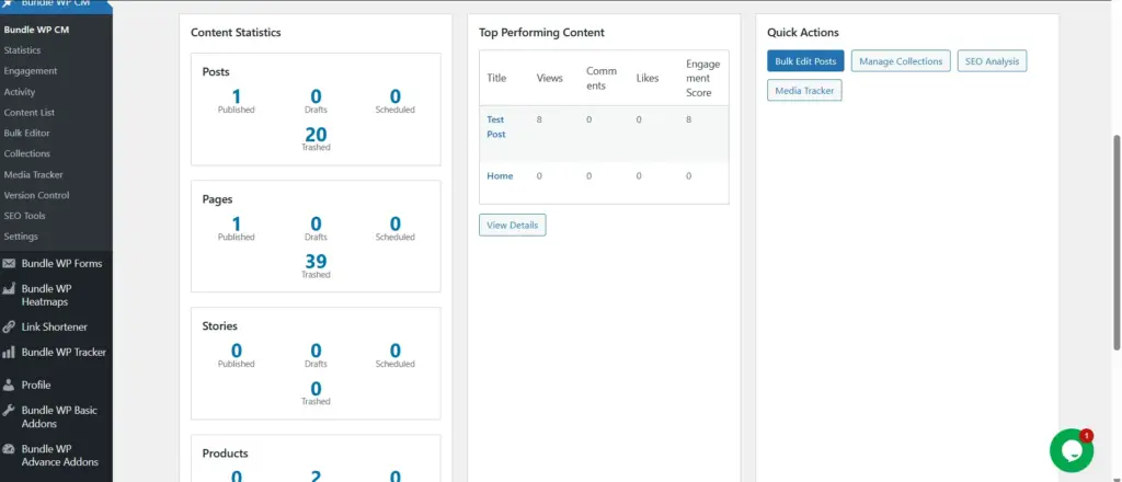 Bundle WP Content Statistics