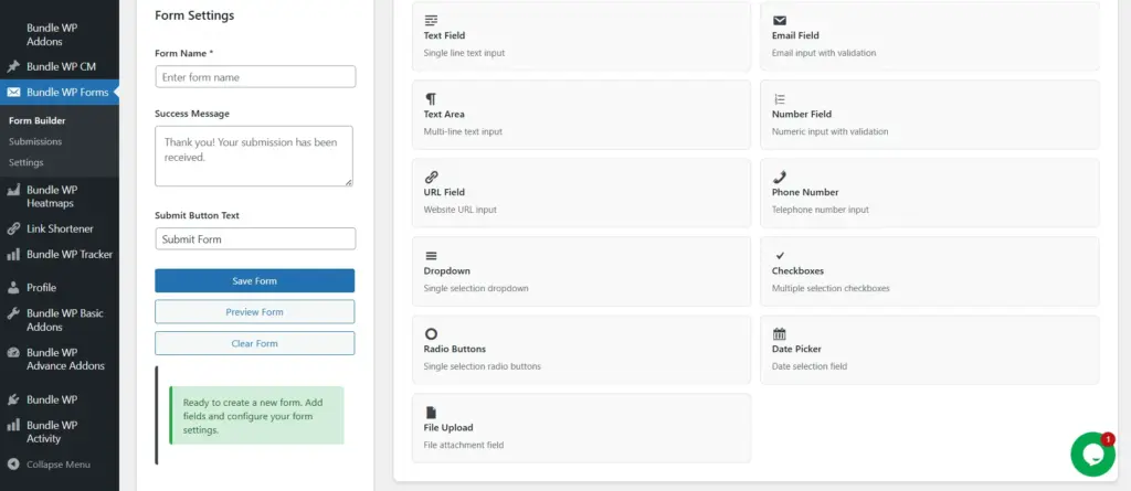Bundle WP Form Builder
