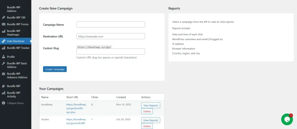 Bundle WP Link Shortener