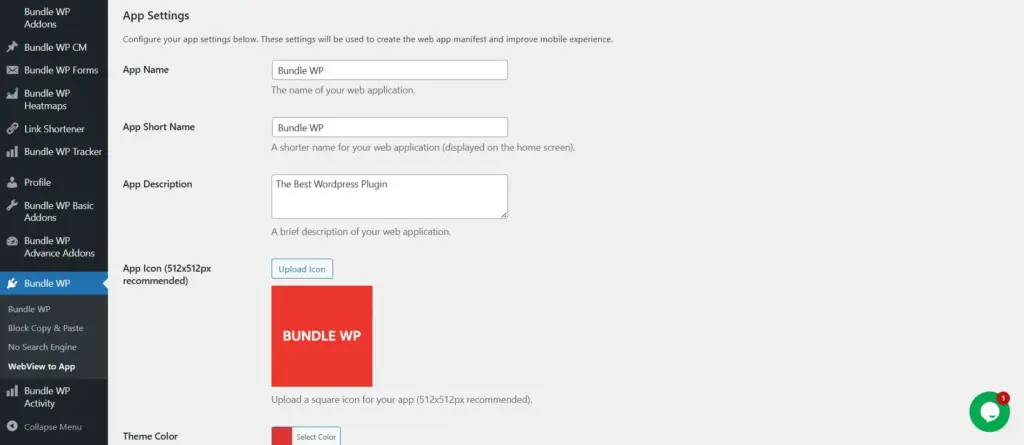 Bundle WP WebView To APP