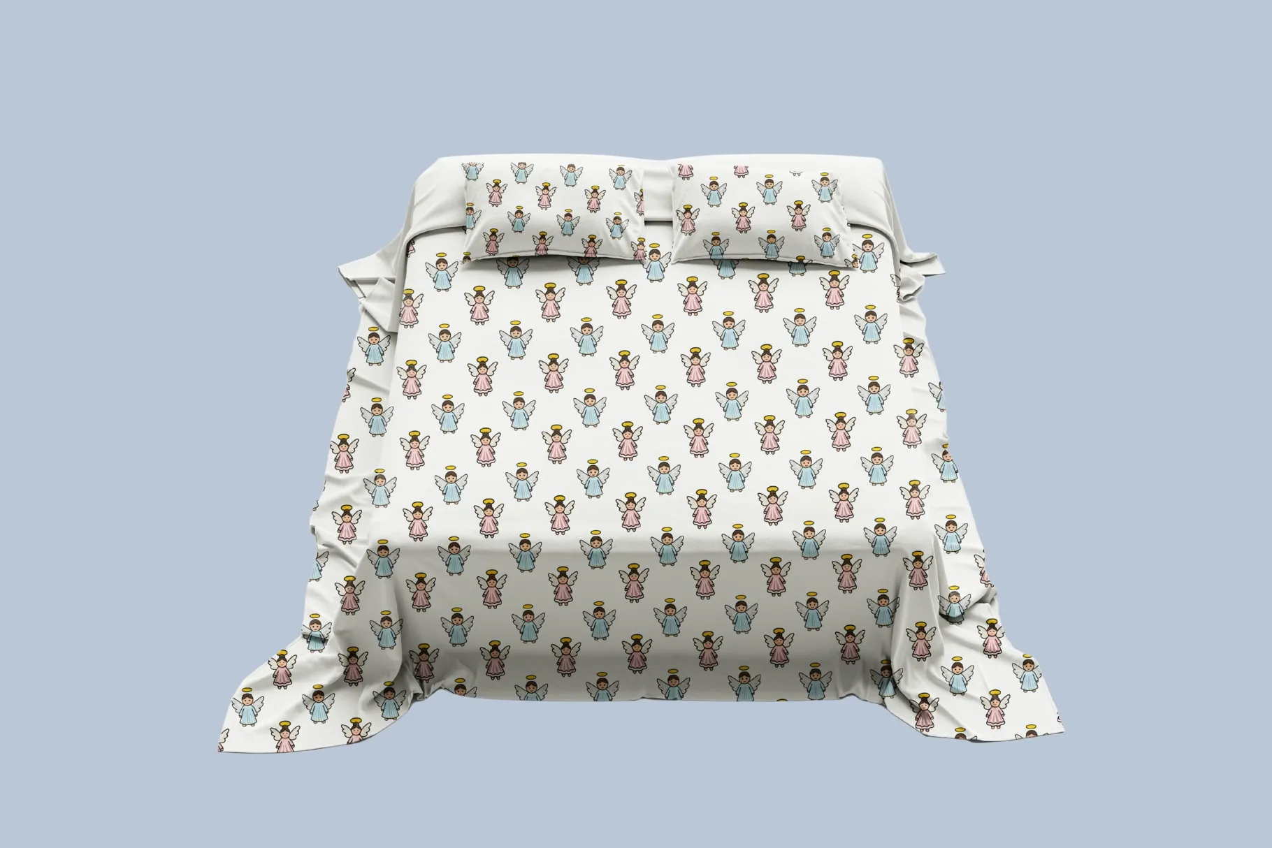 Christmas Angel Pattern Bedsheet