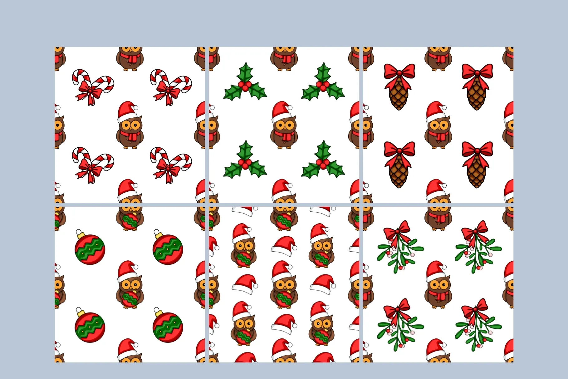 Cute Christmas Owl Patterns