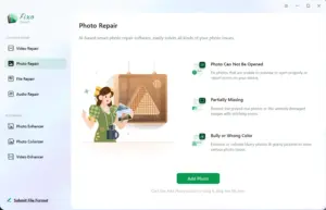 EaseUS Fixo - Photo Repair Feature Interface