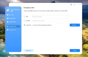 Emergency Disk Option In EaseUS Windows Disk Cloning Software