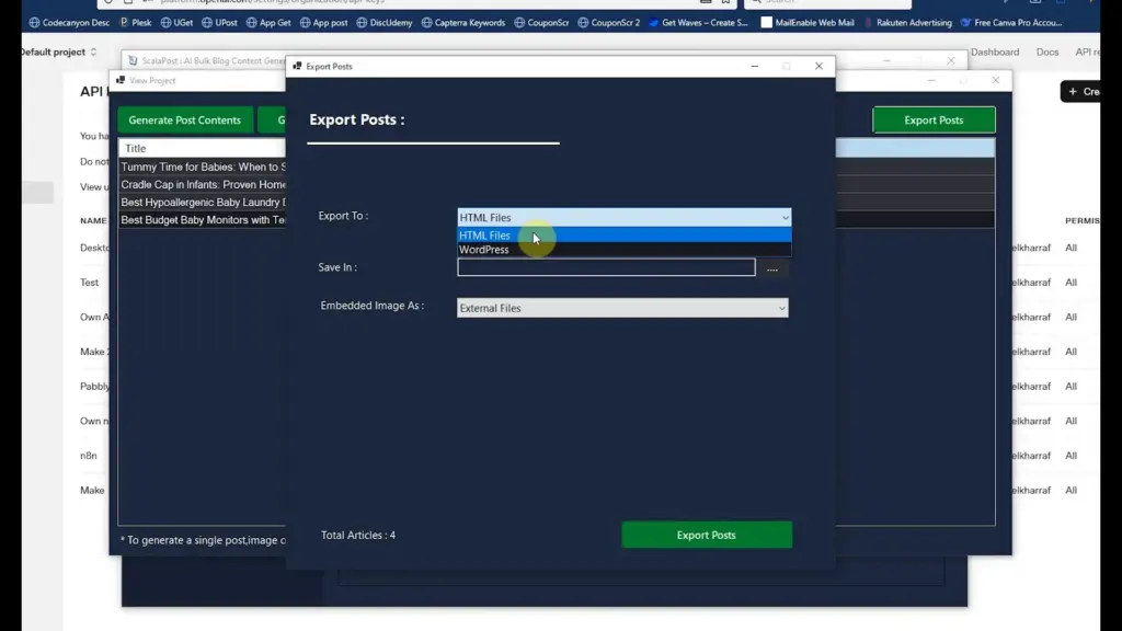 Scalapost Export Post Interface of ScalaPost