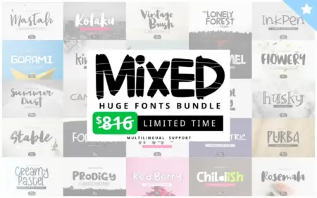 Mixed Huge Fonts Bundle Feature Image