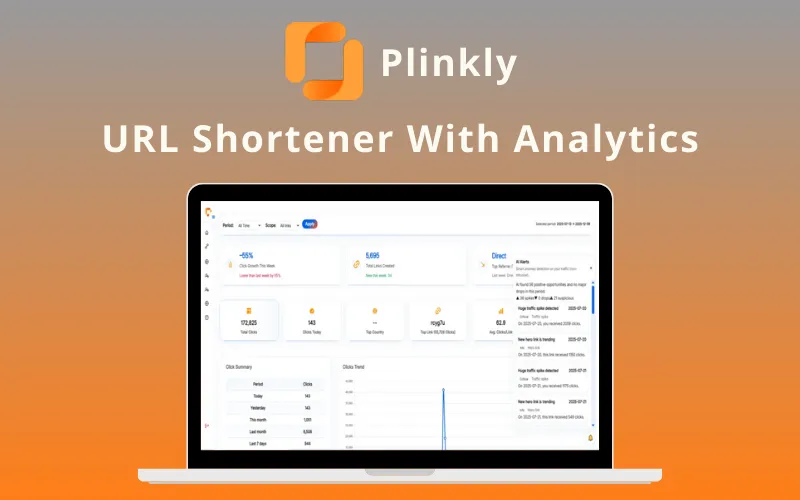 Plinkly URL Shortener With Analytics Feature Image