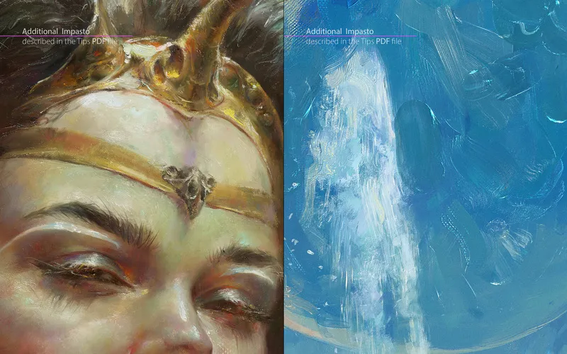 A split-screen comparison image demonstrating texture.