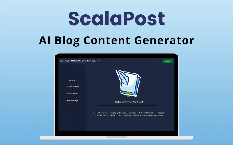 ScalaPost AI Blog Content Generator Feature Image