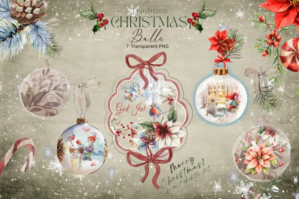 Scandinavian Christmas Gnomes Graphics