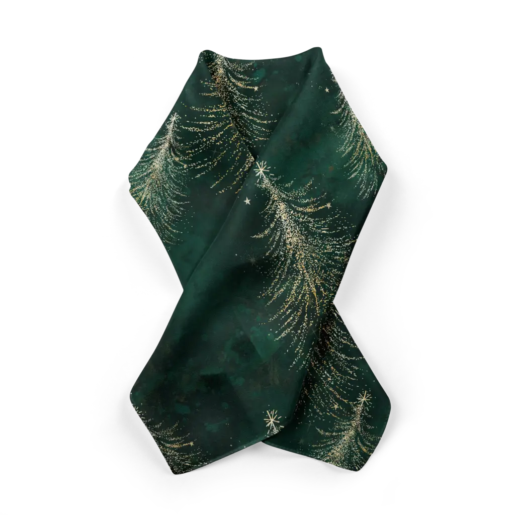 green Christmas scarf graphic