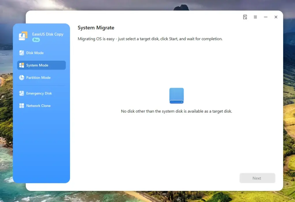 System Migration In EaseUS Windows Disk Cloning Software