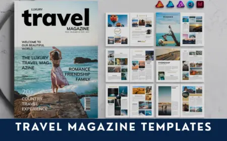 Travel Magazine Templates Feature Image