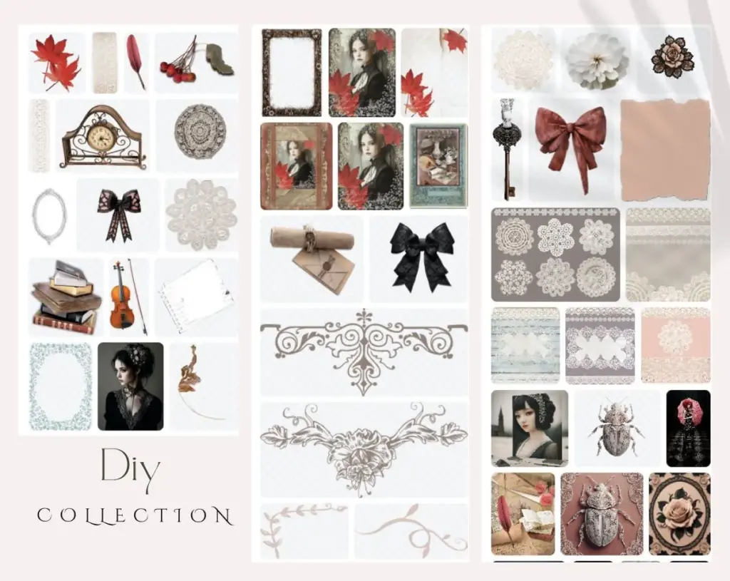 Vintage Christmas Collage Graphics