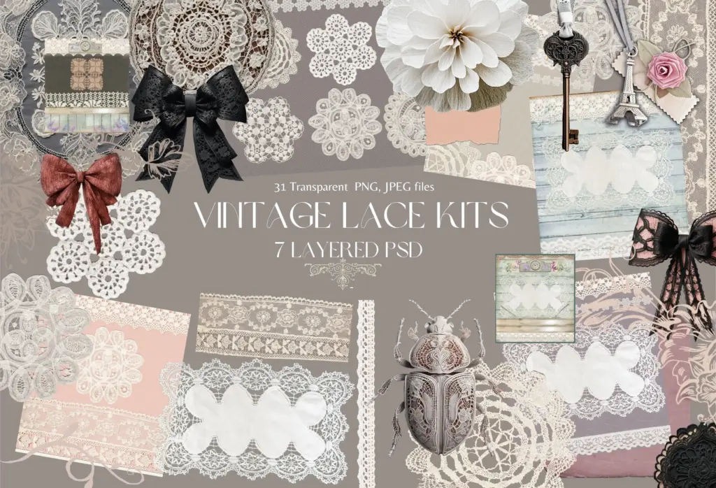 Vintage Christmas Lace Kit