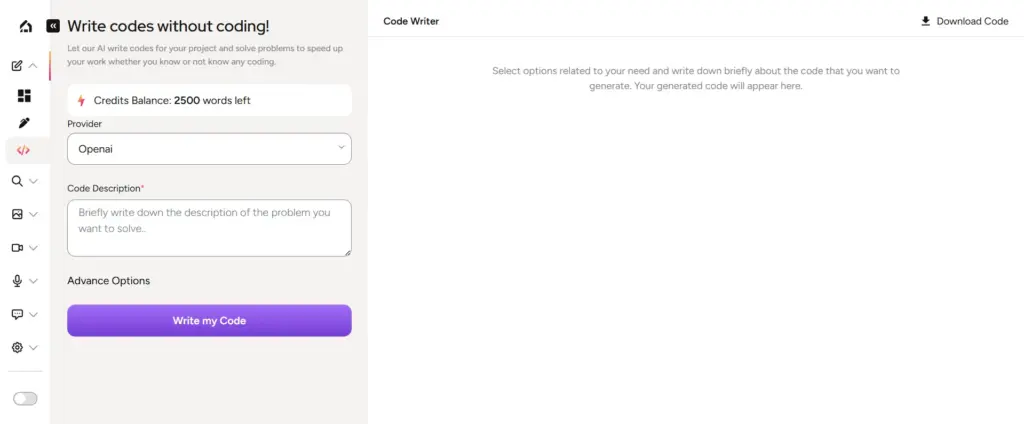 Workaforce Code Creation