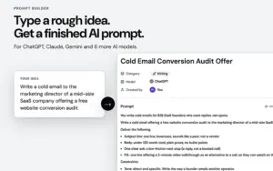 Turn a rough idea into a structured prompt with Prompt Builder AI prompt builder