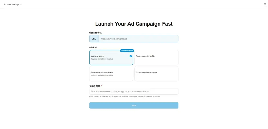 Didoo AI's URL analysis, target & goal setting