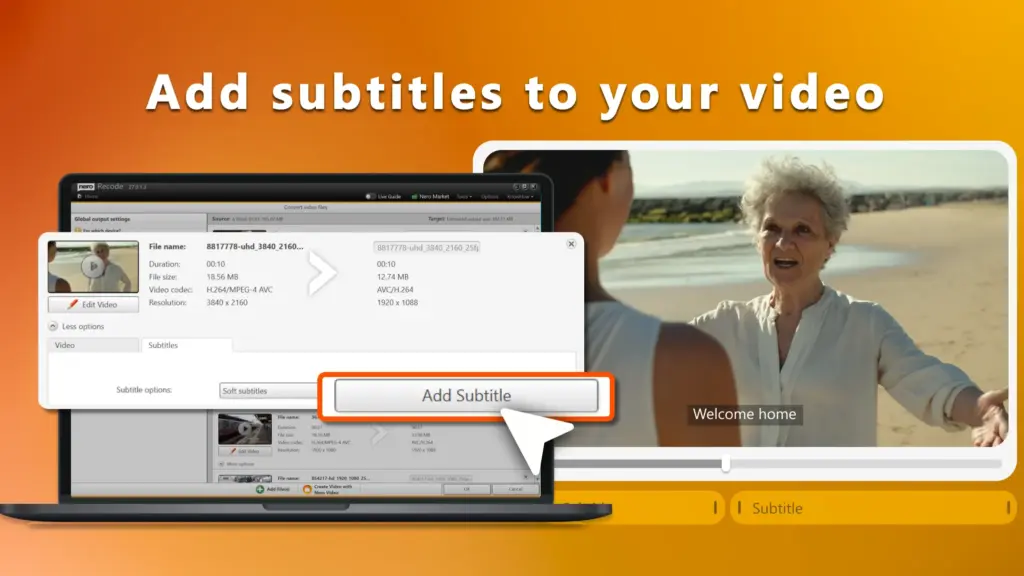 Add Subtitles with Nero Recode