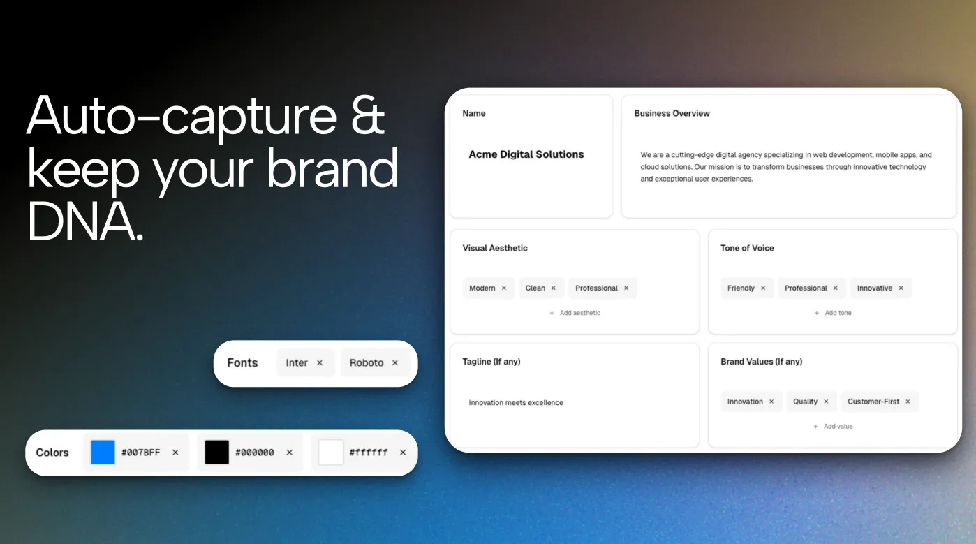 Didoo AI Auto-Capturing Brand DNA feature
