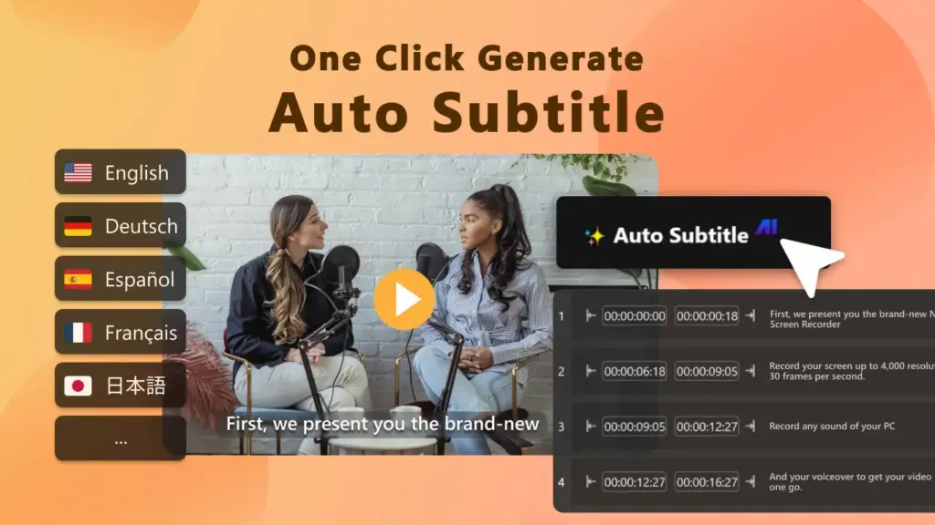 One Click subtitles generation with Nero Screen Recorder