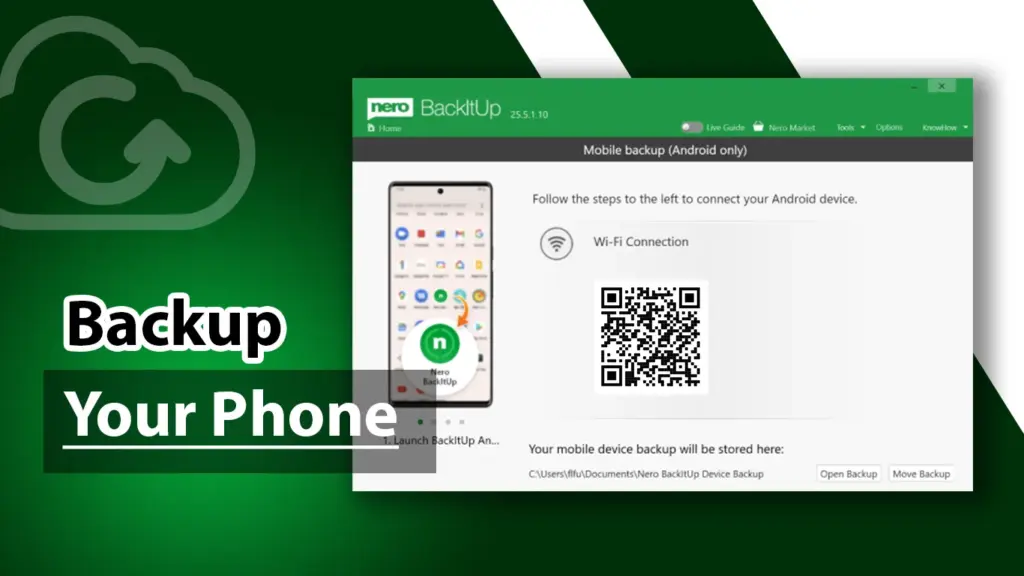 Phone Backup using Nero Backit