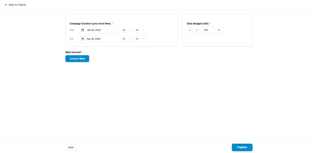 Campaign Duration Settings Didoo AI