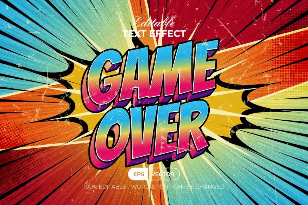 Comic Text Effect - Game Over