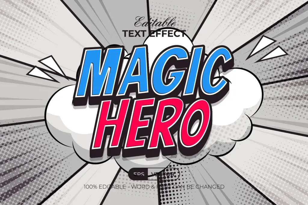 Comic Text Effect - Magic Hero