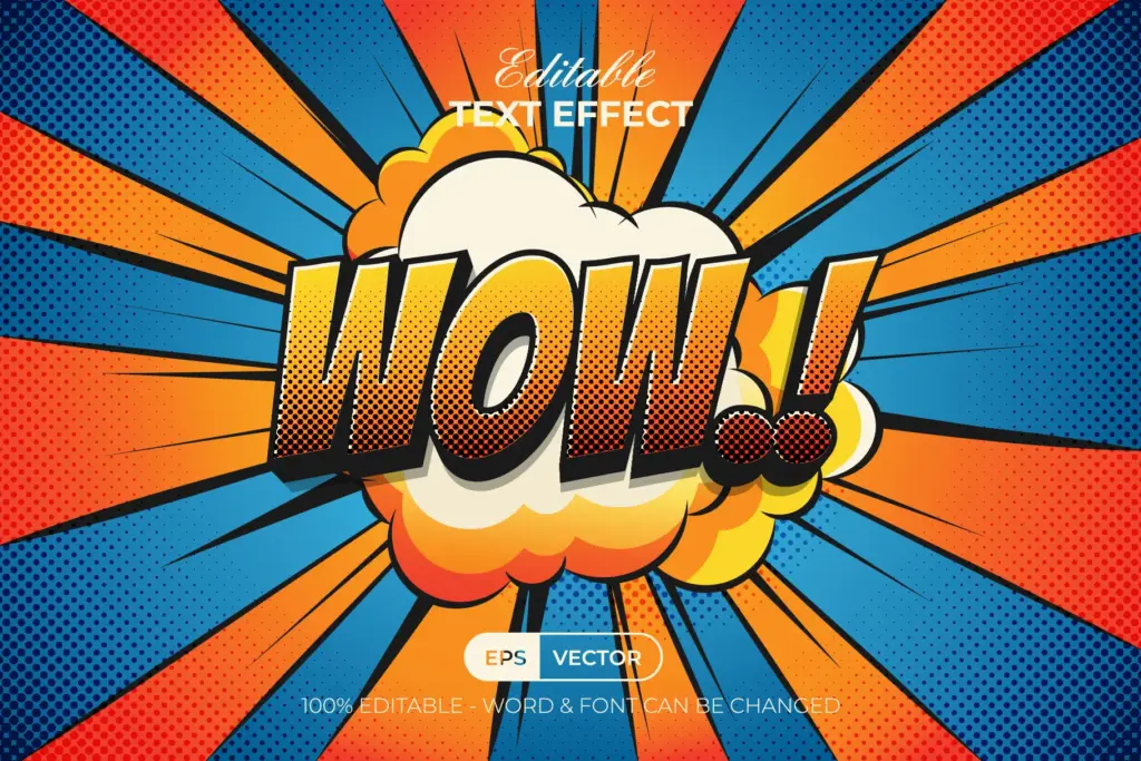 Comic Text Effect - Wow