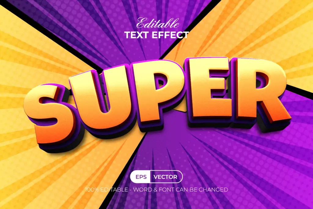 Comic Text Effect - Super