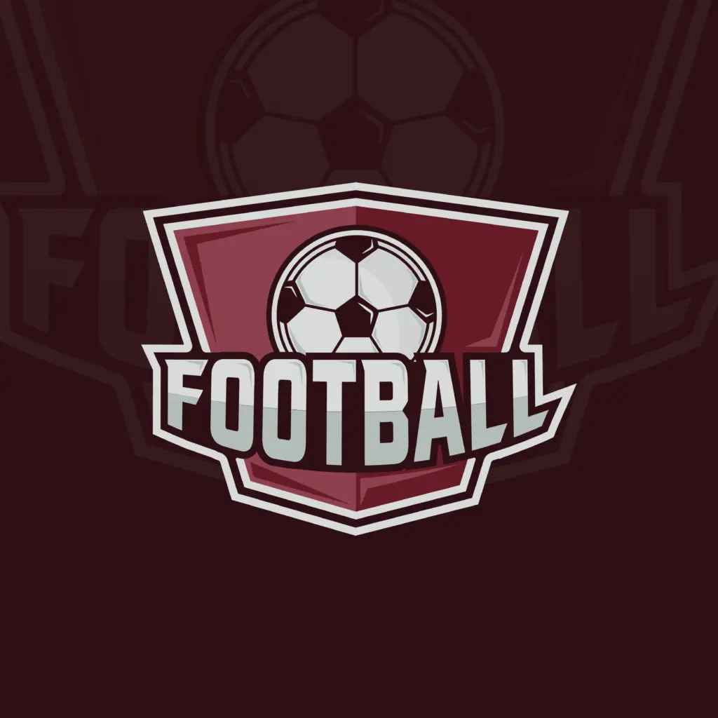 Stylized football logo with shield and soccer ball