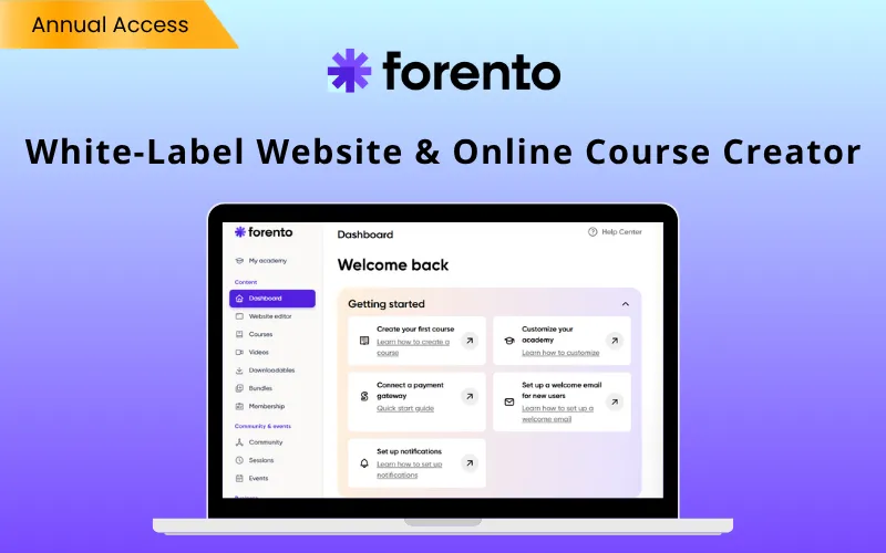 Forento White Label Website Builder & Onlien Course Creator Feature Image