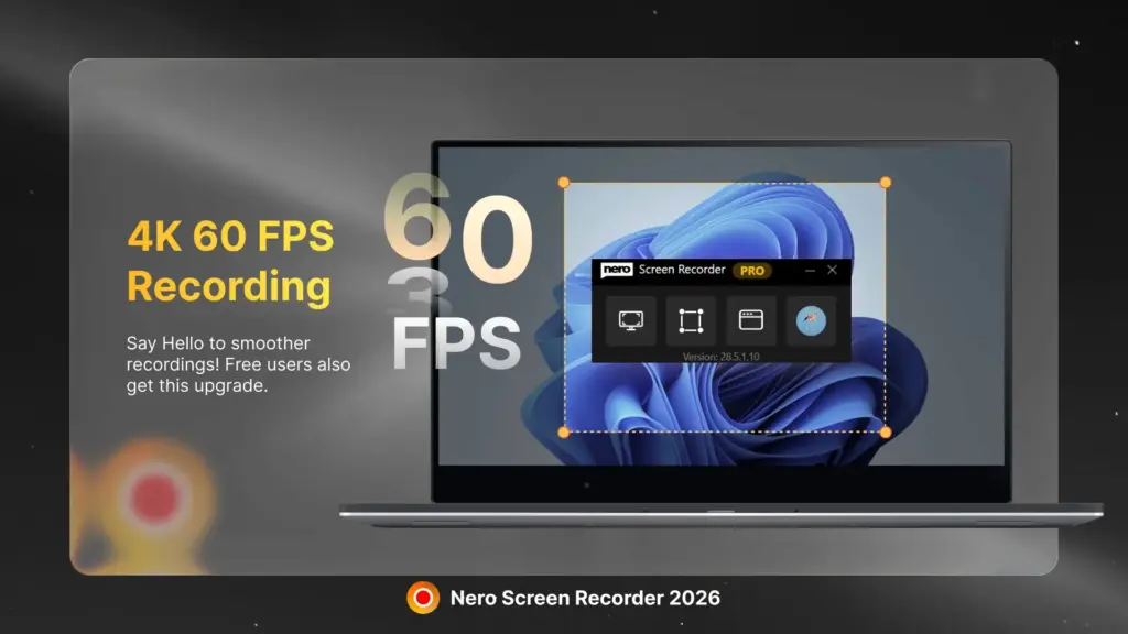 High Quality Screen Capture with Nero AI Screen Recorder
